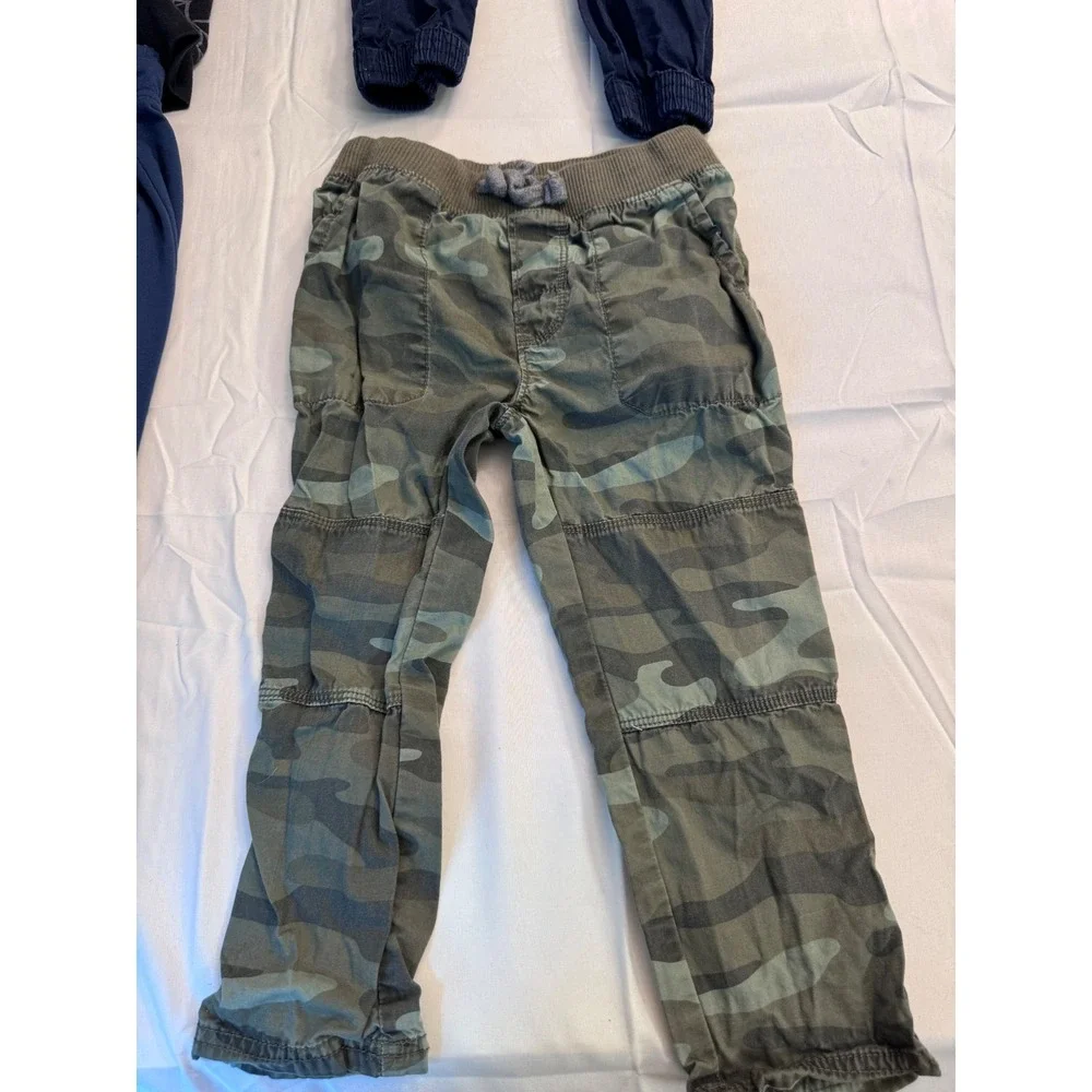 Boys 3T Pants Bundle Carters Camo Okie Dokie Navy Spiderweb Joggers Lot of 4